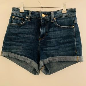 Guess high waisted mini denim shorts